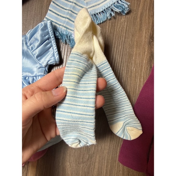 American Girl Bitty Baby Assorted Lot Hats Tights Dress Shirt - Picture 4 of 4